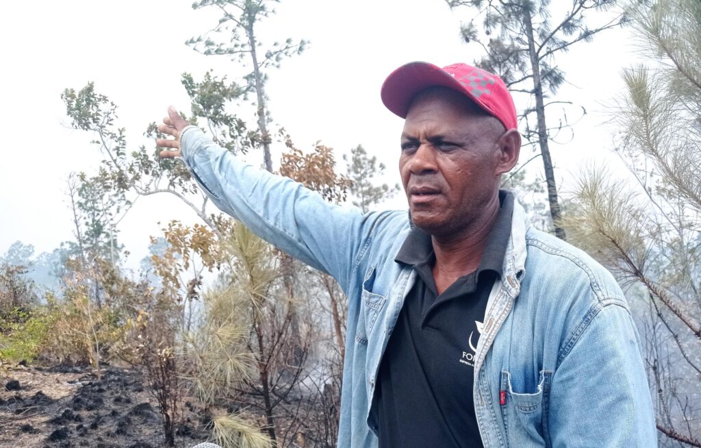 Vidal Carmona, trabajador forestal con más de cuatro décadas en el sector.