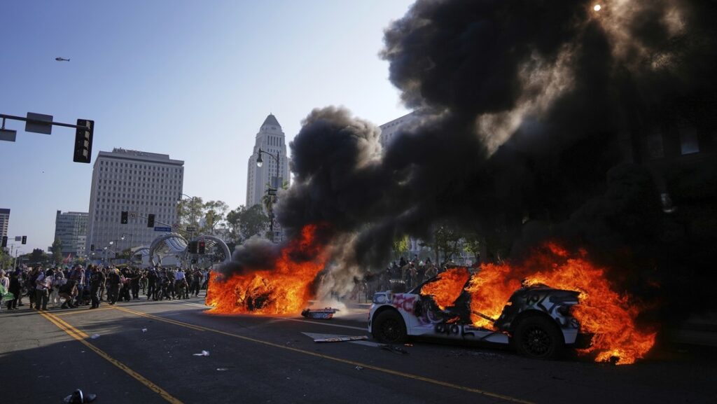 Estados Unidos moviliza a Marines ante protestas migratorias en Los Ángeles.
